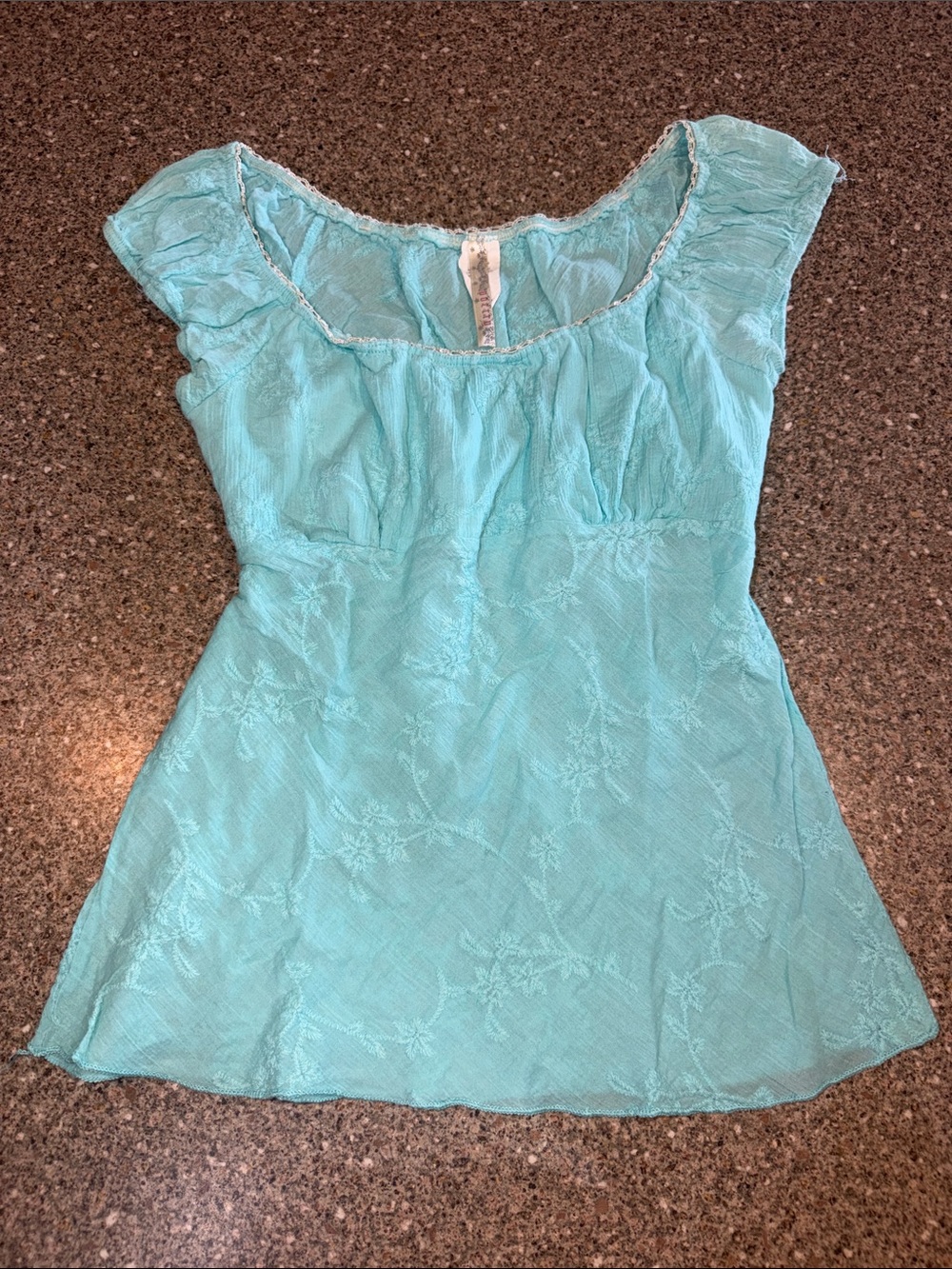 Poetry Light Aqua y2k Babydoll top